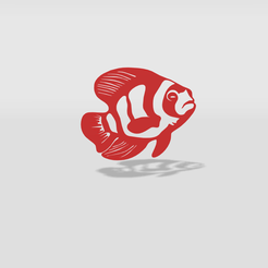 1.png Fichier STL Décoration murale poisson-clown・Design pour imprimante 3D à télécharger