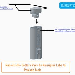 terminal Is Usesxtommrountton _—— KURRUPTUS LABZ Rebuildable Battery Pack by Kurruptus Labz for Paslode Tools V2 Battery for Paslode Tools