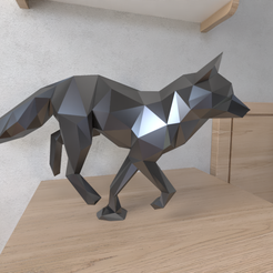 Red-Fox-2.png Archivo STL Red Fox Lowpoly・Objeto imprimible en 3D para descargar