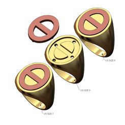 Flat-anchor-link-insert-Oval-ring-size7-8-9-00.jpg STL file Flat anchor link inserts oval signet US sizes 7 8 9 3D print model・3D printer model to download