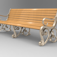 skameyka.219.png Süslü Viktorya Dönemi Park Bankı 3D Modeli | Barok Kaydırma