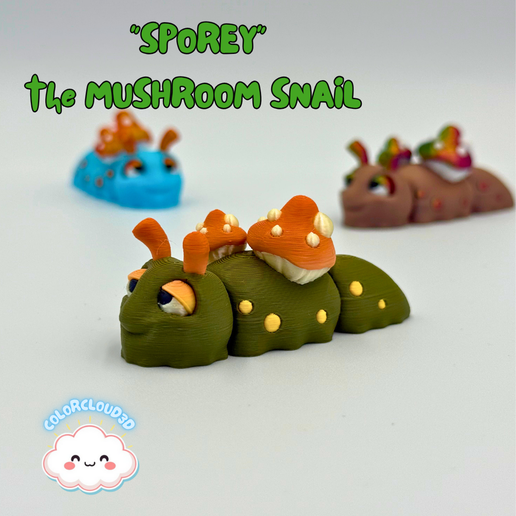"Sporey" the Mushroom Snail 3D model