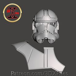 Front.jpg 3DXFiles's avatar Star Wars - AT-TE Phase 2 Clone Trooper Helmet and Pauldron