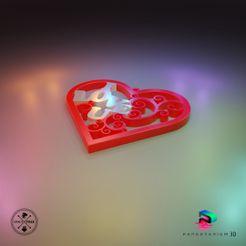 Preview01.jpg Valentine Ornament und Ohrring - I Love U Heart Shape