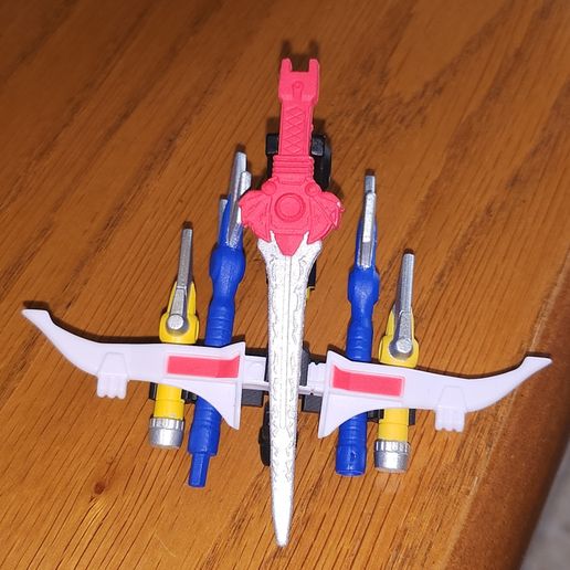 Power Rangers Re-Ignition - Auto-Morphin Power Blaster weapon combining part 3D model