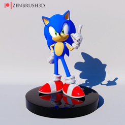 |@| ZENBRUSH3D Sonic 3D PRINTING MODEL STL