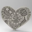 clock-love.93.jpg clock of love 3D STL model for CNC Router and 3D printing