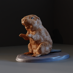 Beaver-1-view-2.png STL file Beaver standing STL・3D print model to download