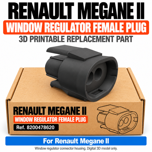 Renault Megane II Window Regulator Female Plug Connector 8200478620