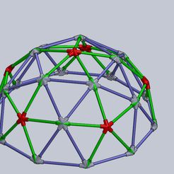 2VDomeAssembly.JPG Fichier 3D gratuit Moyeux de dôme géodésique 2V・Objet imprimable en 3D à télécharger, kagy
