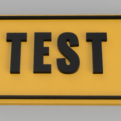 Example_TEST.png Customisable Vanity Plate