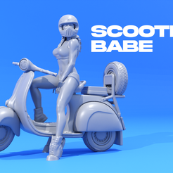 preview1.png OBJ file Scooter Babe・3D printing idea to download