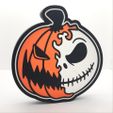 391710837_10224640598019326_8813972555611093252_n.jpg Jack Skellington Pumpkin Halloween Lightbox LED Lamp
