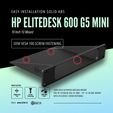 3.jpg Rack Mount for HP EliteDesk 600 G5 Mini PC - 10" 1U VESA 100mm Design - 3D Print without Supports