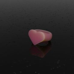 untitled.jpg STL file Heart ring・3D printing template to download