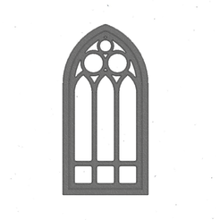 4.png STL file GOTHIC WINDOW Nº2・3D printable model to download