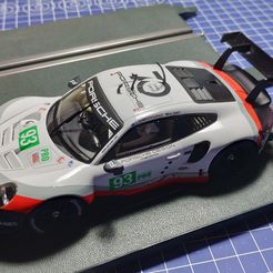 IMG_20221221_145901.jpg STL file Carrera 132 Porsche RSR GT3 rear wing・Template to download and 3D print