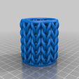 Knit_Cylinder_Small.png Knitted 3D printed containers set | Print in Place