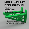 Arrma-1_7-Scale-Wall-Mount-Render-2.png Wall Mount for Arrma 1/7 Scale RCs