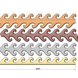 Frieze-wave-molding-08.jpg Wave greek key strips onlay cornices and friezes relief 3D print model