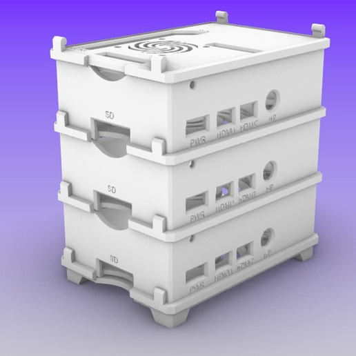Free 3D file Raspberry Pi 4 Modular Stacking Cluster Case 🔌 ・3D ...