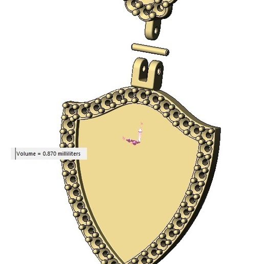 volume1.jpg Diamond shield flower cluster bail pendant 3D print model