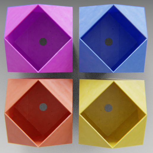 06.png Fichier STL Diamond shaped planter・Modèle pour imprimante 3D à télécharger, Vincent6m