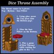 Dice-Throne-Assembly.jpg Royal Dice Throne with Spinning Die for All Dice Games