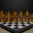 1.png Troll Goblin Characters Chess Set - Different 6 Chess Pieces 3D print model