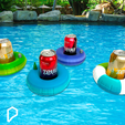 e05175f5-e6d3-4533-ae6c-64490c997f54.png Pool Float Coaster - Inflatable donut ring koozie for bottles & cans