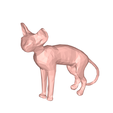 model-5.png Sphynx cat low poly