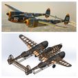 RAF_p38_Lockheed.jpg Lockheed P-38 Lightning 2265mm(89") - Plans DXF