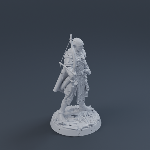 Wood Elf Archer 3 3D printable STL miniature