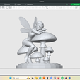 Screenshot-2184.png Dainty garden fairy napping on a group of mushrooms, figurine, statue