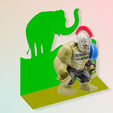 Elefant,-bemalt,-Hulk.png Play figure board "Elephant"