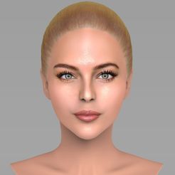 untitled.213.jpg 3D file Beautiful blonde woman bust ready for full color 3D printing TYPE 8・3D printer model to download
