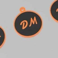 dm.jpg ANFÄNGLICHER SCHLÜSSELANHÄNGER 2 BUCHSTABEN D.M