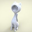 11.119.jpg 3D model for 3D printers. Screaming cat.