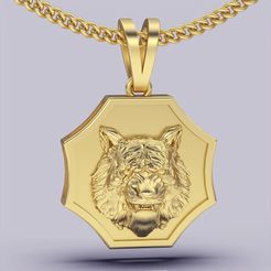 keyshot-jewelry-scene-setup-set-3.10465.jpg Fichier STL Pendentif en forme de loup・Objet imprimable en 3D à télécharger