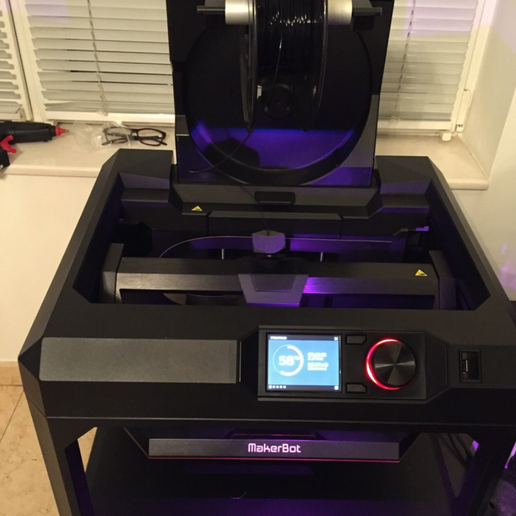 Makerbot Replicator + top mounted spool holder - 3D model önizlemesi