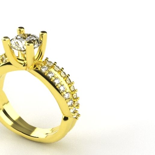 crossover engagement ring 3D model