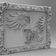 Eagle framed-2.png Eagle framed wall art 3d stl models for artcam and aspire