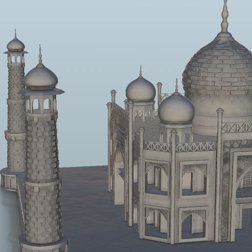 4.jpg Download STL file Taj Mahal Indian Mausoleum with minarets - Flames of war Bolt Action Oriental Indian Age of Sigmar Medieval Warhammer • 3D print design, Hartolia-miniatures