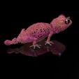 Nephriri0005.jpg Nephriri Pink Gecko-Lady- Fantasy- with Full-Size-Texture + Zbrush Original-High-Polygon- STL 3D-Print-File