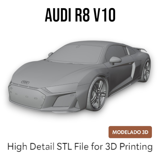 🚗 AUDI R8 V10・ STL File for 3D printing・Cults