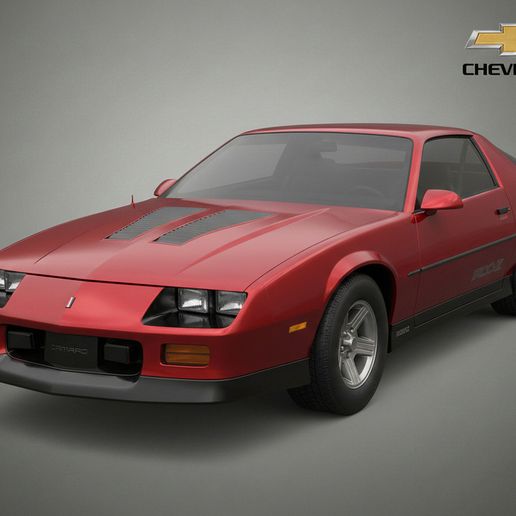Chevrolet Camaro IROC-Z – 1990 Third Gen Muscle Car STL 3D Print Model