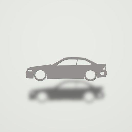bmw e36 keychain silueta 3D model
