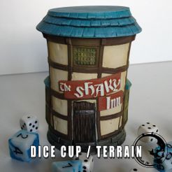 01DiceCup.jpg Fichier STL Tasse à dés - The Shaky Inn・Design imprimable en 3D à télécharger