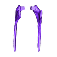Cervical_ribs_05.obj Life size Citipati (Oviraptor) skull and cervical vertebrae