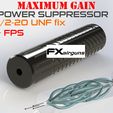 poweri3.jpg power suppressor FX airguns reductor noise designed  to gain power 1/2 UNF fix
